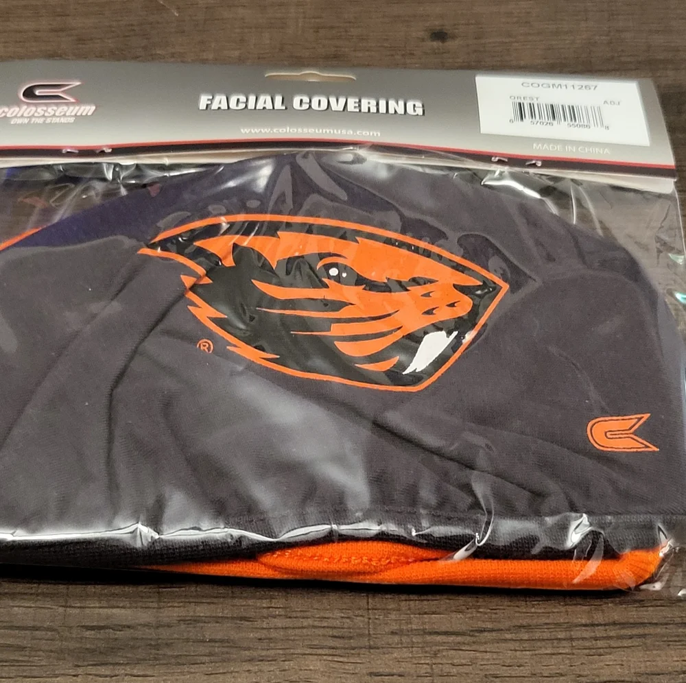 5 Pack Oregon State Beavers Face Mask Covering Adult OSFA New & Sealed Women
